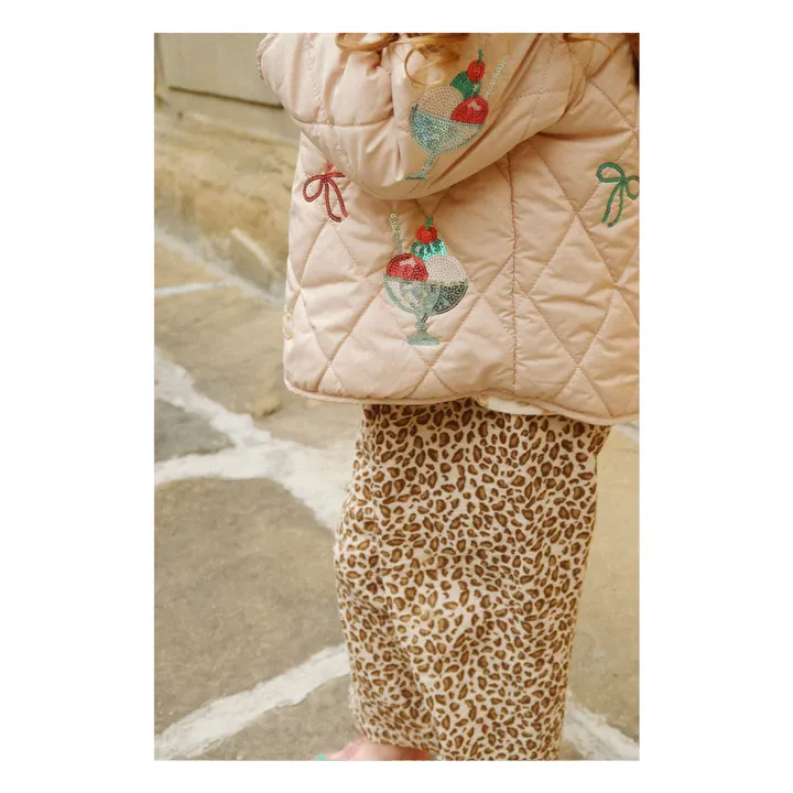 Veste Matelassée Sequins Flora Cerises | Rose- Image produit n°5