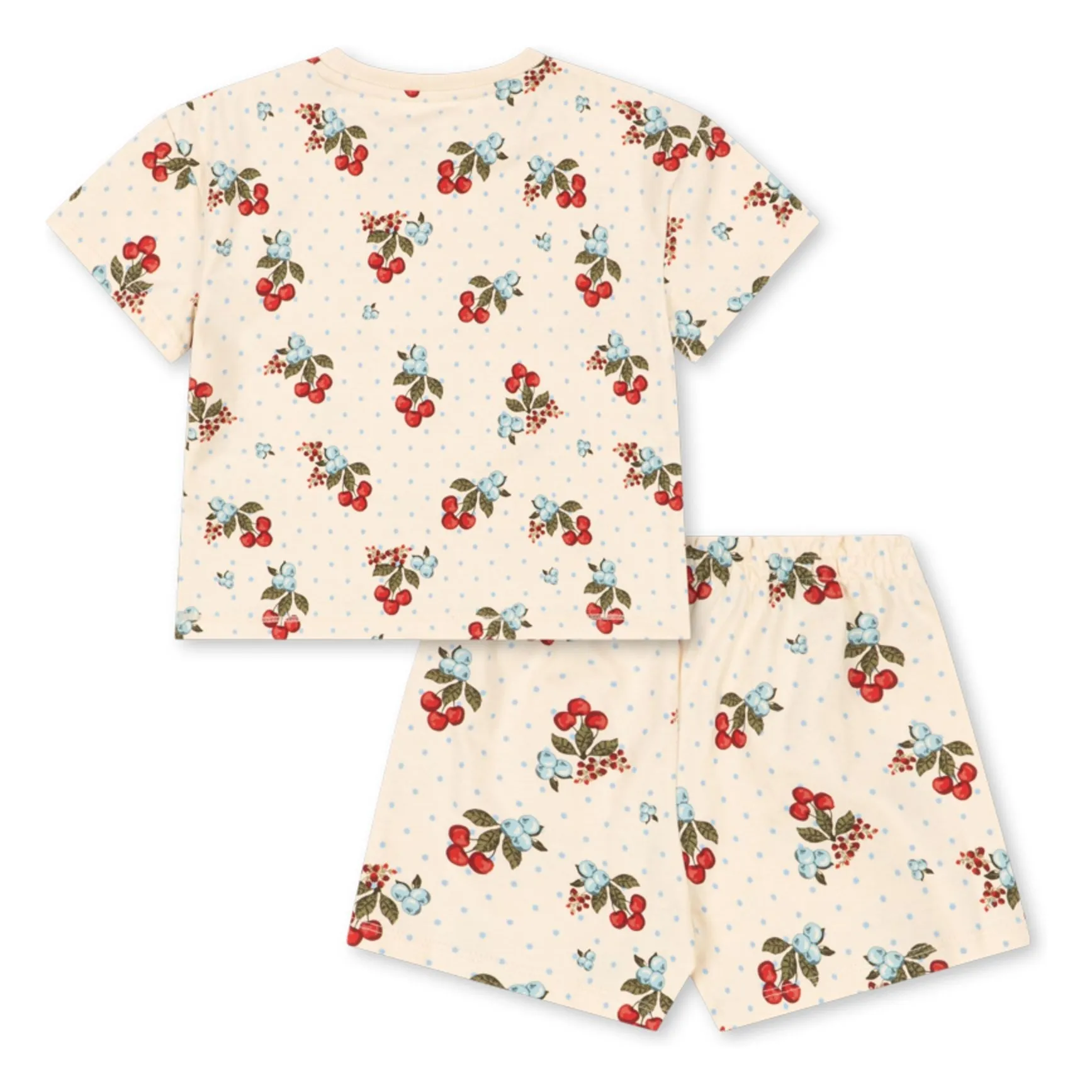 Conjunto de camiseta y pantalón corto de algodón orgánico Cherry | Crudo- Imagen del producto n°4
