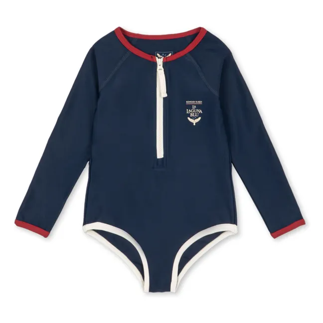 Maillot de Bain Manches Longues Laguna Fibres Recyclées | Bleu marine