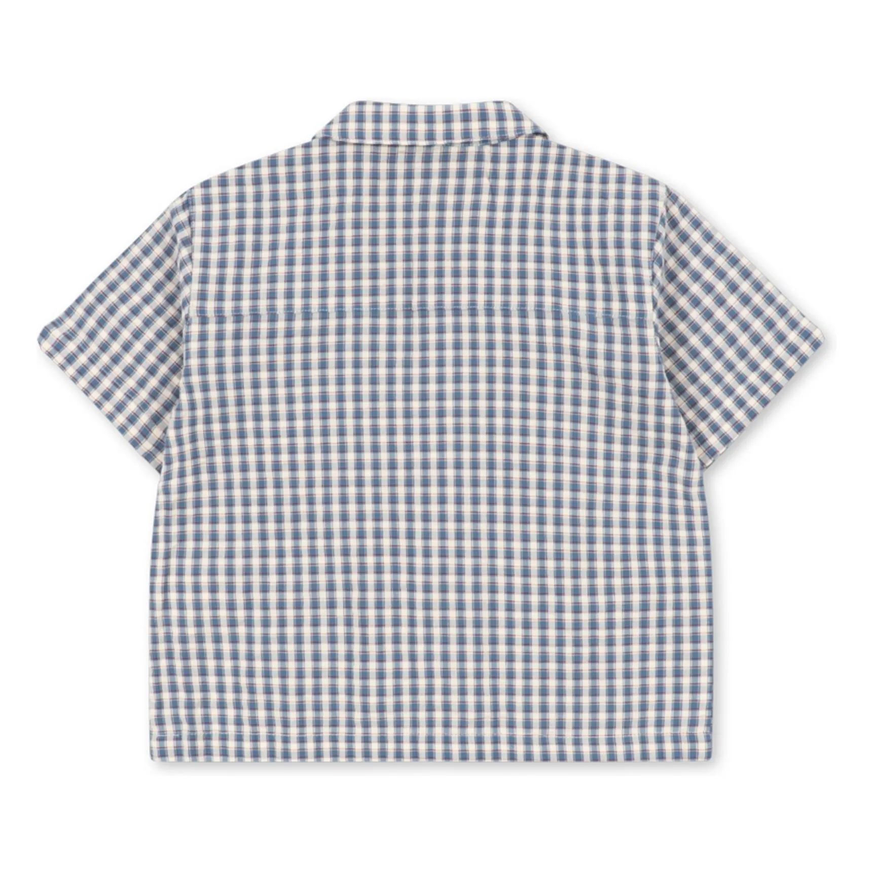 Chemise Kim Carreaux Coton Bio | Bleu- Image produit n°2
