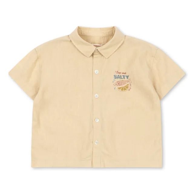 Camisa Franzen Linen | Beige