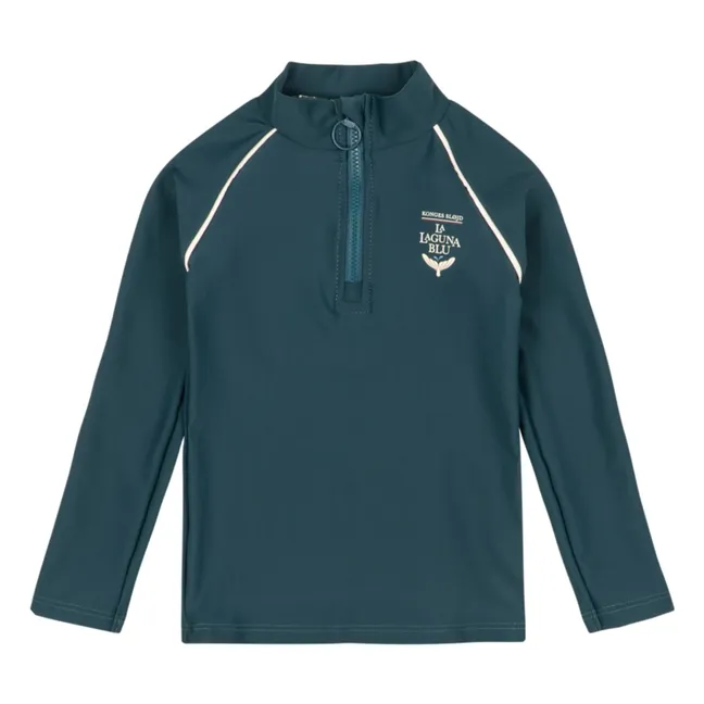 Camiseta de baño Florence de fibra reciclada con protección UV | Verde Oscuro