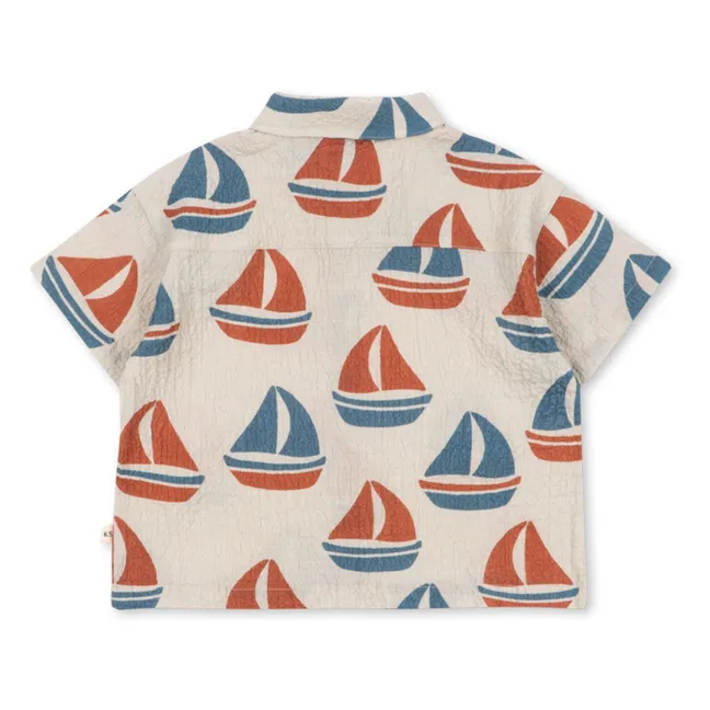 Camisa de algodón orgánico Elliot Bateaux | Beige