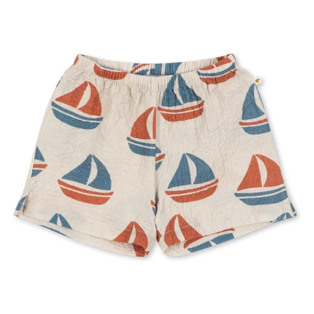 Pantalones cortos de algodón ecológico Elliot Bateaux | Beige