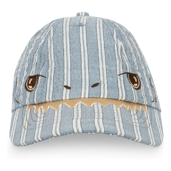 Gorra Elliot de algodón orgánico a rayas | Azul