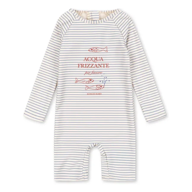 Aster Striped UV Protection Swimsuit Recycled Fibers | Beige