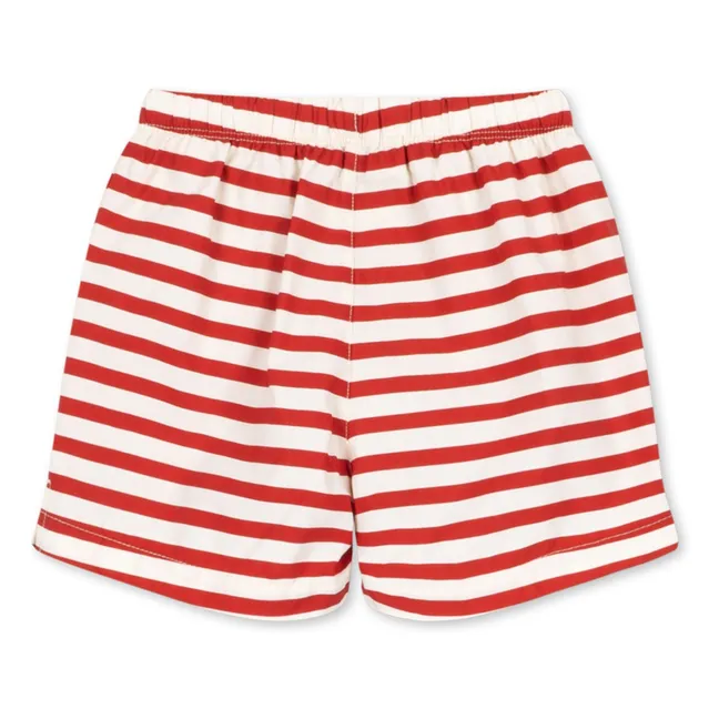 Short de baño a rayas Asnou Fibras recicladas | Rojo