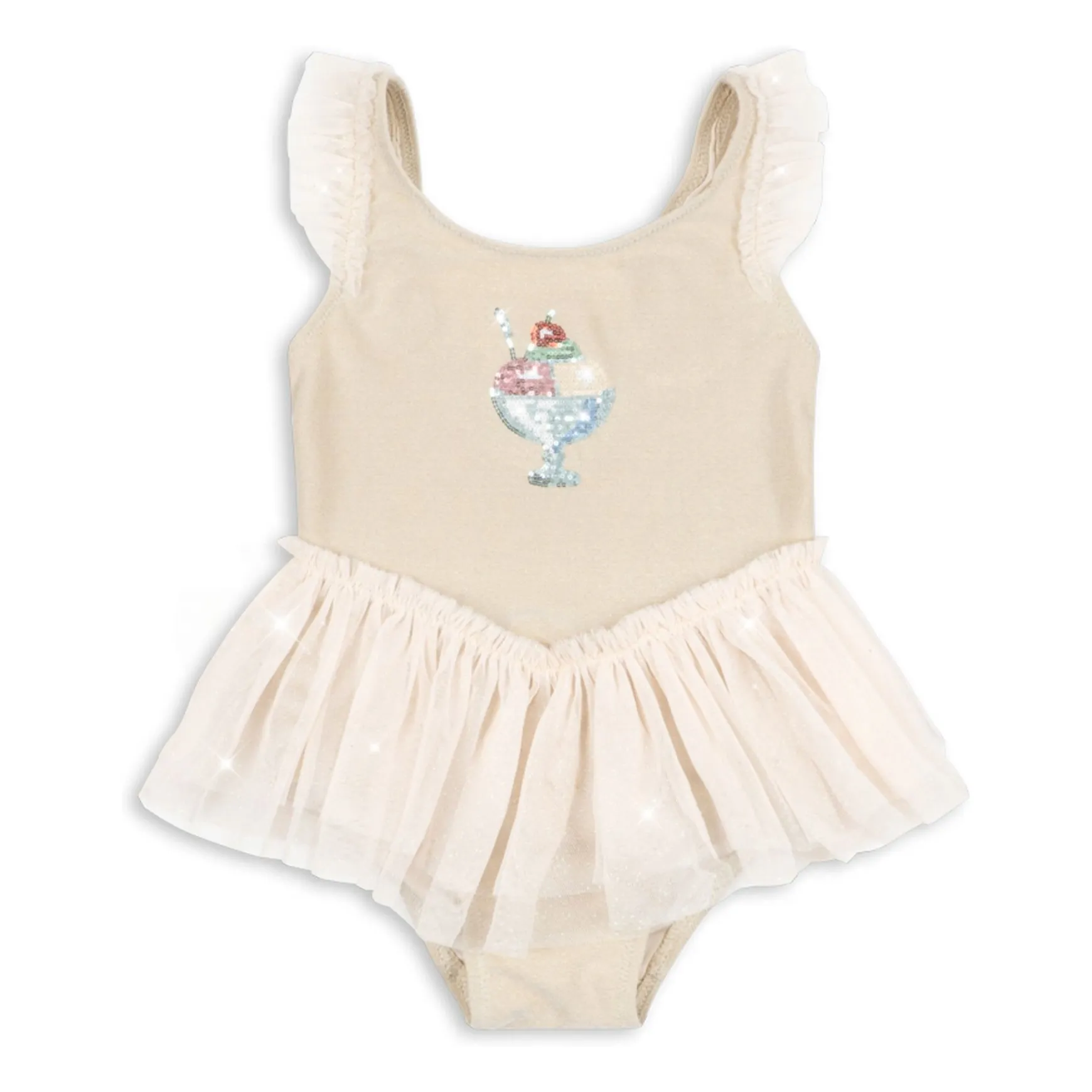 Traje de baño de tul Amandine | Crema- Imagen del producto n°0