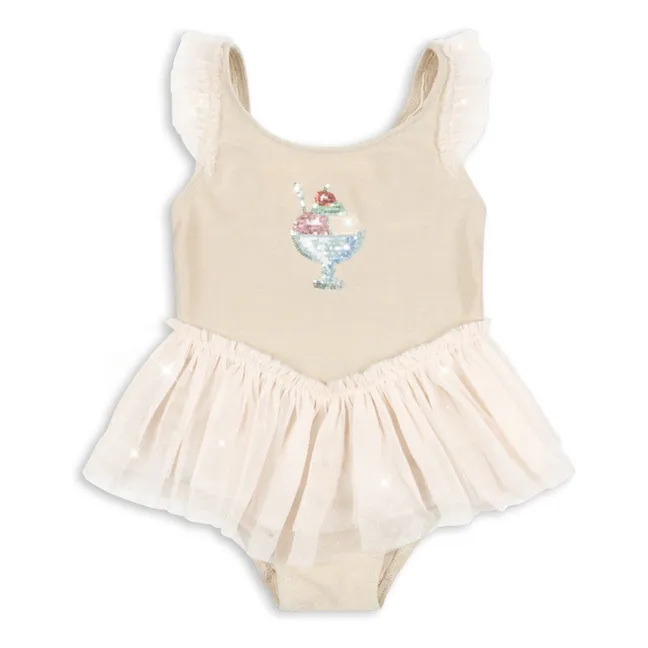 Amandine Tulle Swimsuit | Cream