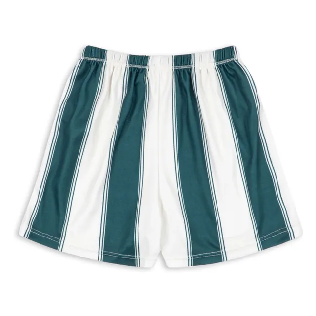 Pantalones cortos de rayas de fibra reciclada Act | Verde