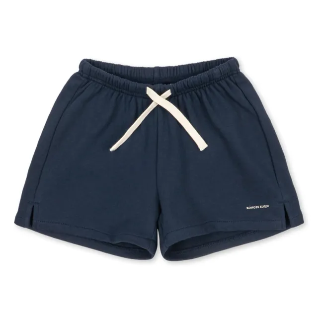 Short Sweat Spotty Uni Coton Bio | Bleu foncé