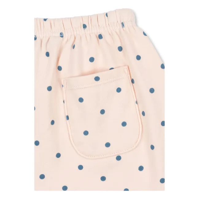 Pantalones cortos de algodón orgánico Spotty Dots | Rosa Pálido