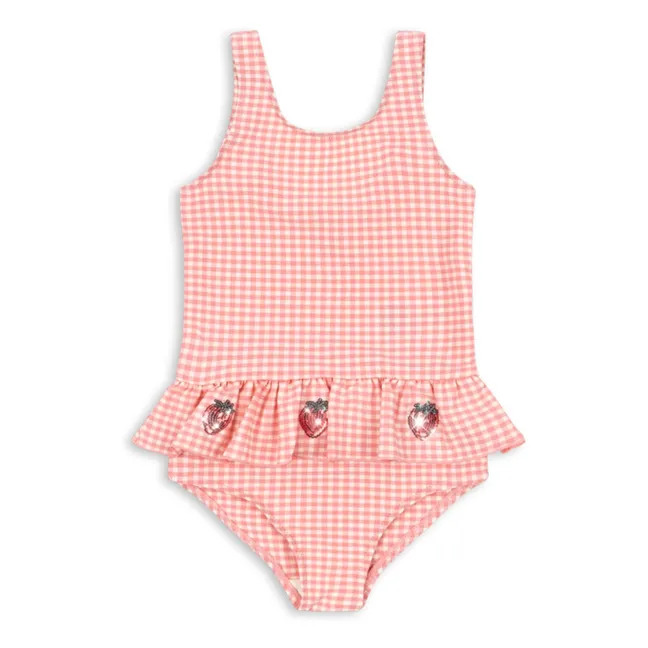 Etta Carreaux Strawberry Ruffle Swimsuit | Pink