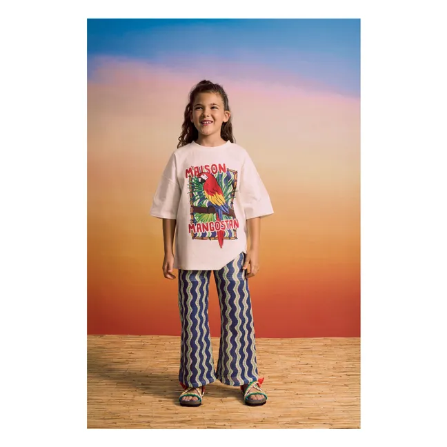 Wave Crochet Pants | Blue