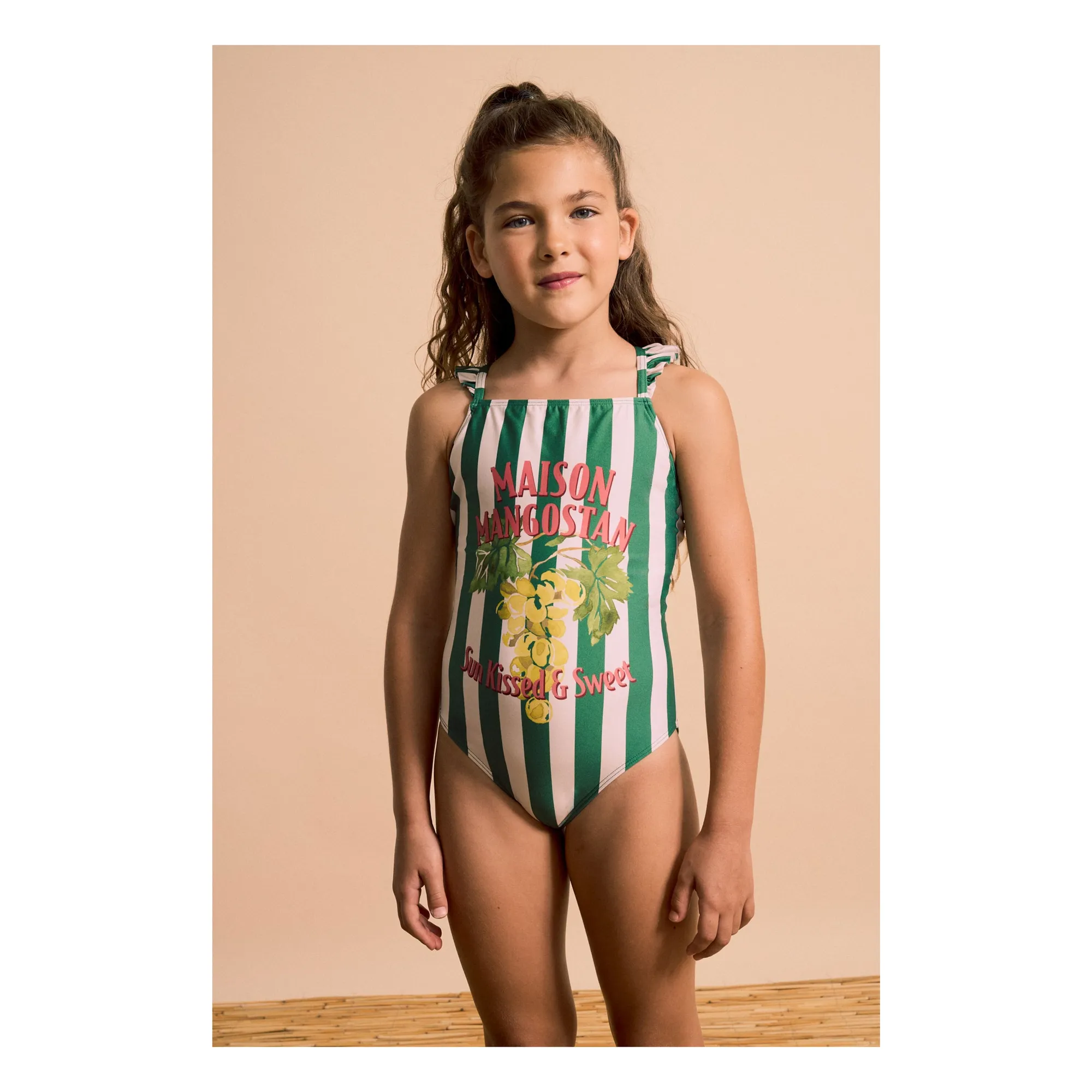 Maillot de Bain Rayé Raisin | Vert- Image produit n°1