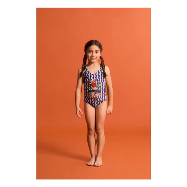Maillot de Bain Vagues Perroquet | Bleu