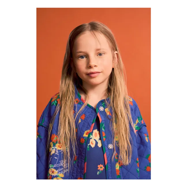 Blumiges Kleid | Blau