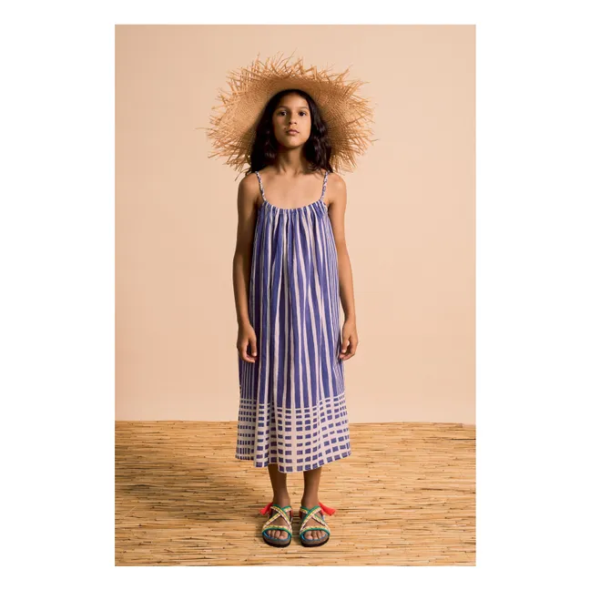 Vestido de rayas | Azul