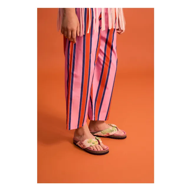 Pantaloni a righe | Rosa