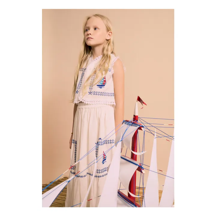 Chaleco bordado Velas | Blanco- Imagen del producto n°1