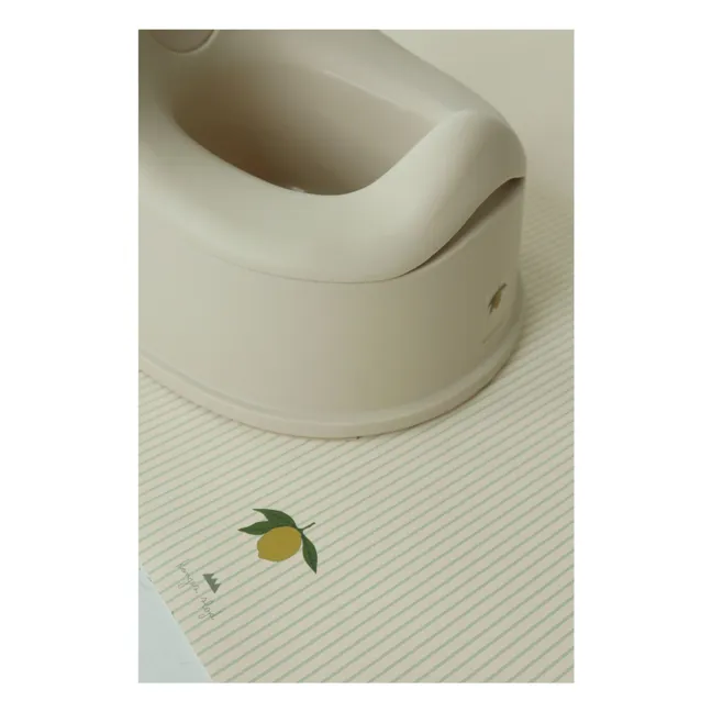 Tea Stripe floor mat | Cream