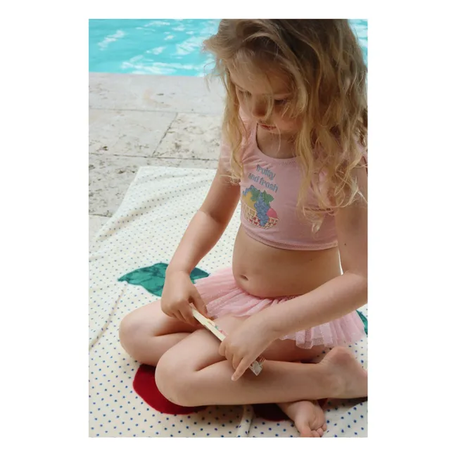 Toalla de playa cereza | Beige