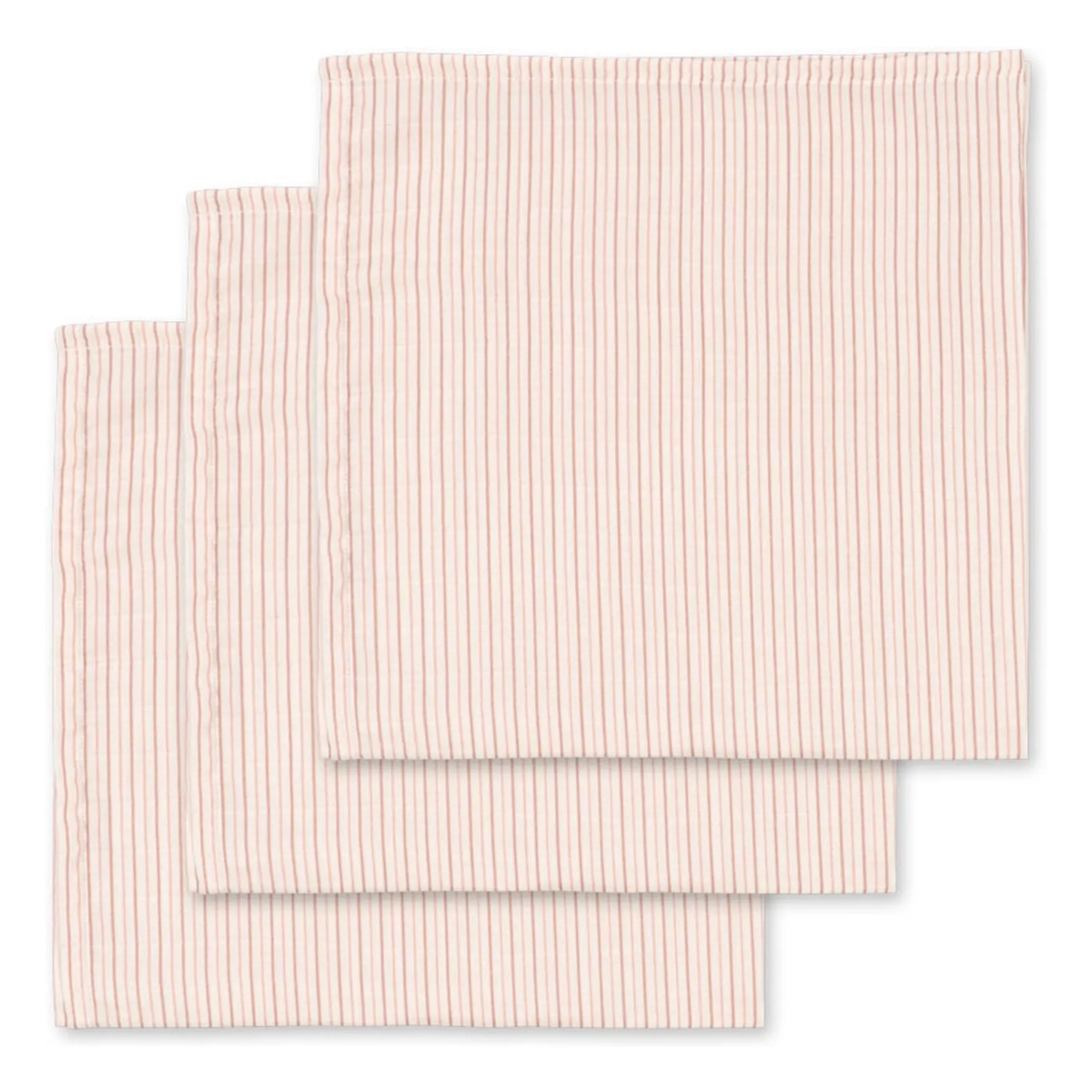 Konges Sløjd Pink Stipie Organic Cotton Diapers - Set Of 3