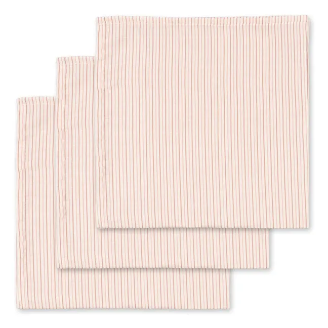 Langes en coton bio Stipie - Set de 3 | Rose