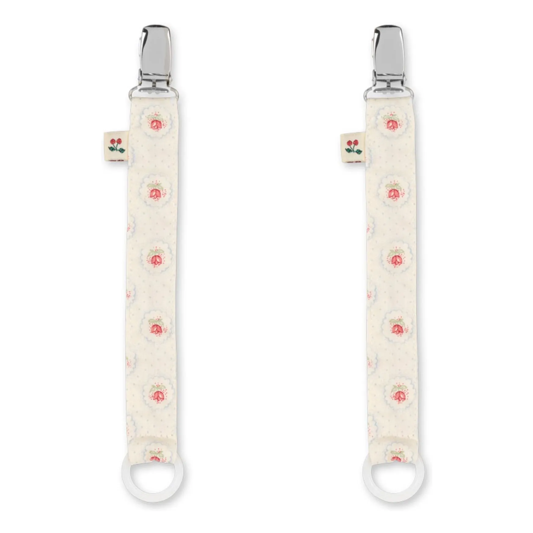 Konges Sløjd Ecru Mirage Pacifier Clips - Set Of 2