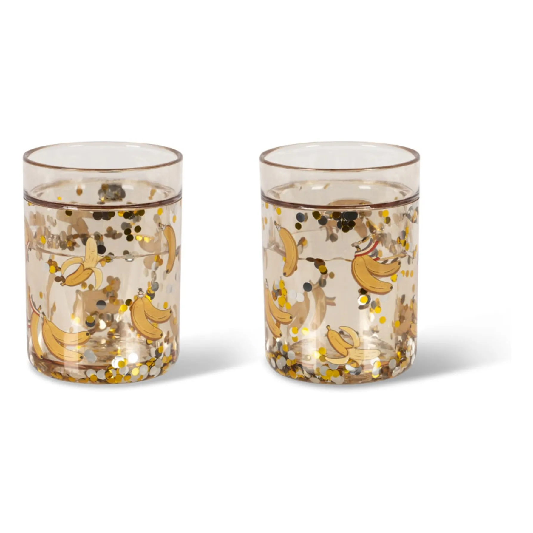 Konges Sløjd Yellow Bananas Glitter Cups - Set Of 2