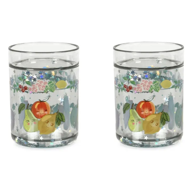 Fruity glitter tumblers - Set of 2