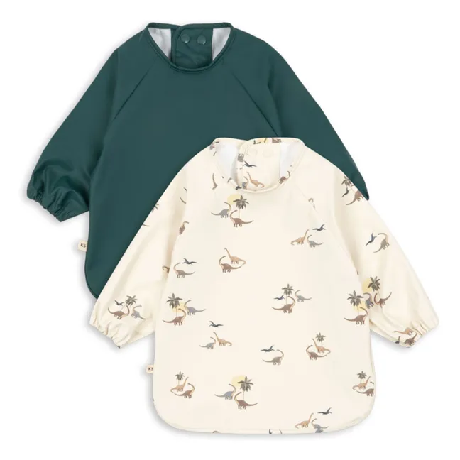 Kubi Bibs with sleeves - Set of 2 | Green