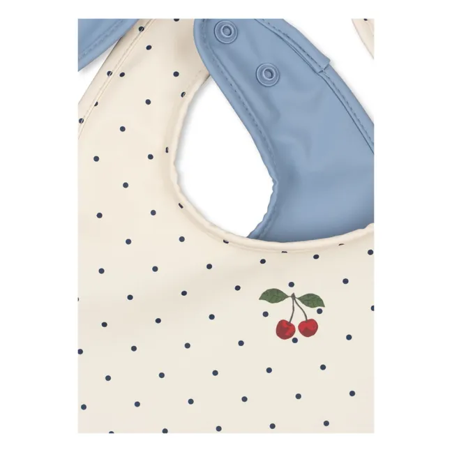 Navy Dots Bibs - Set of 2 | Blue