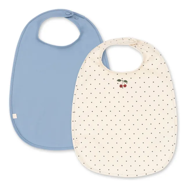 Bavoirs Navy Dots - Set de 2 | Bleu