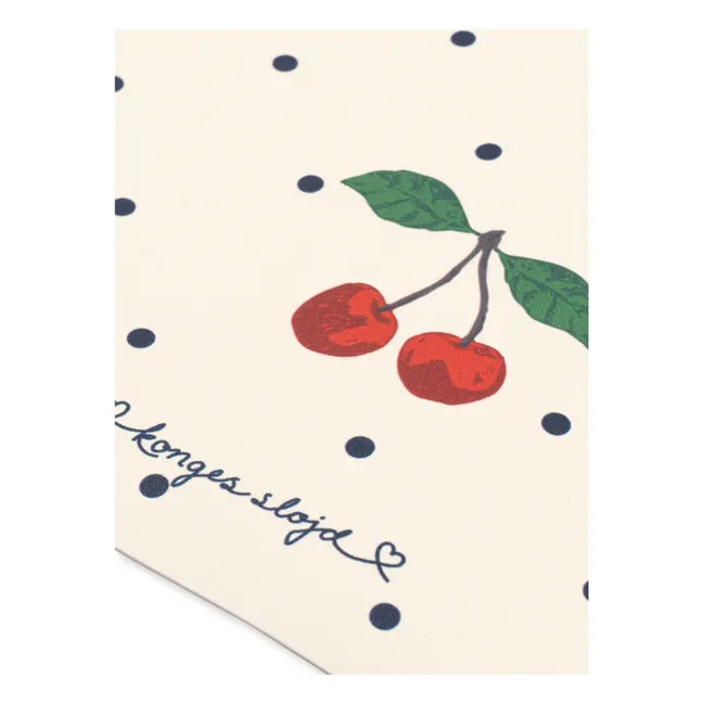 Floor mats navy Dots | Ecru