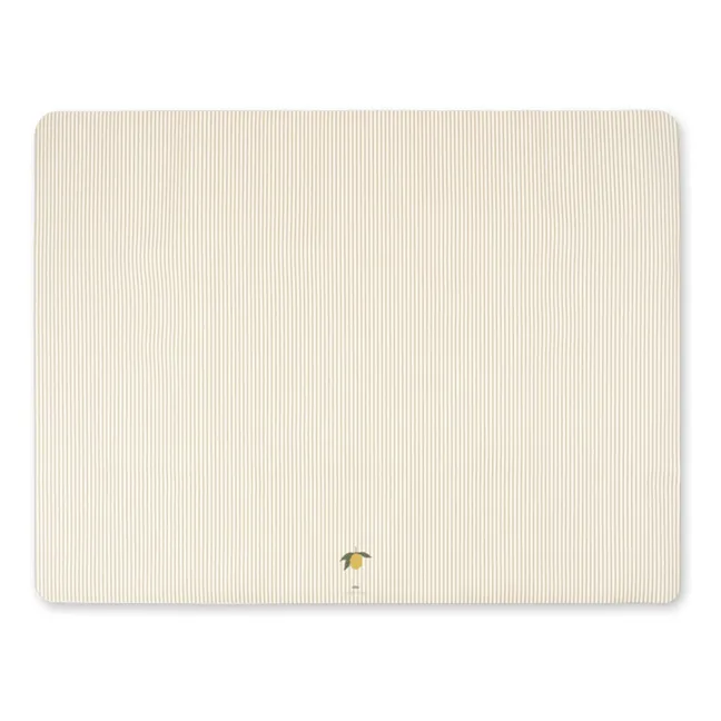 Tea Stripe floor mat | Cream