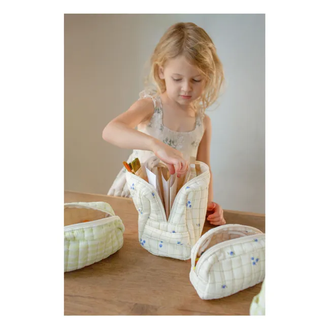 Borsa da bagno in cotone biologico Blueberries