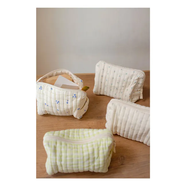 Blueberries toiletry bag in organic cotton