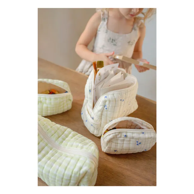 Blueberries toiletry bag in organic cotton