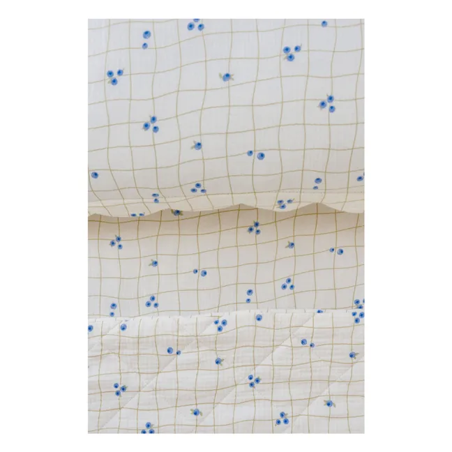 Fitted sheet Blueberries in organic cotton