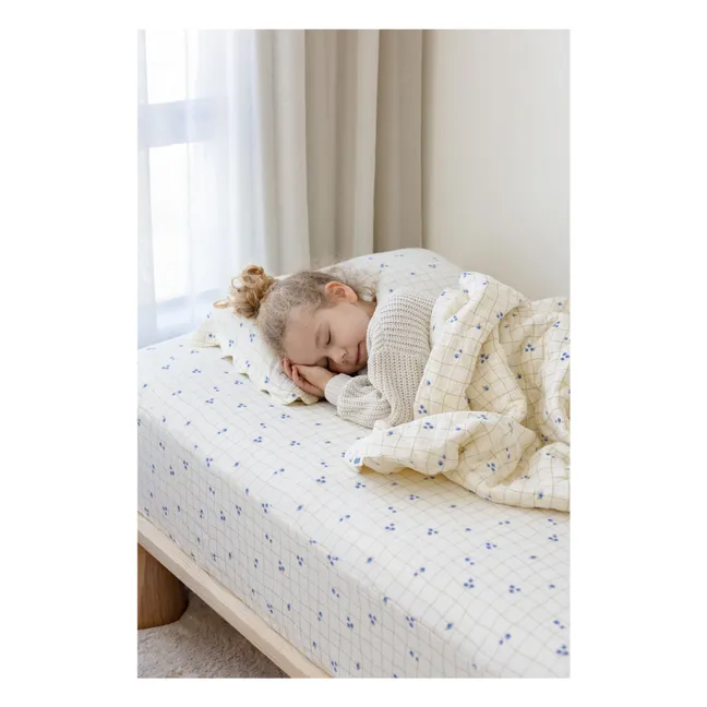 Drap-housse Blueberries en coton bio