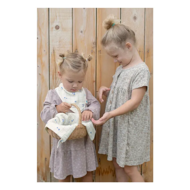 Blueberries bandana bibs in organic cotton - Set of 3