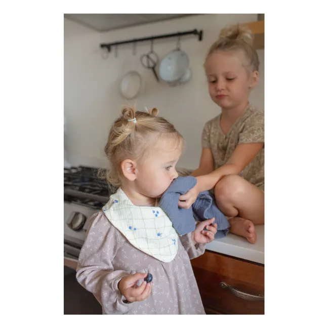 Bavoirs bandana Blueberries en coton bio - Set de 3