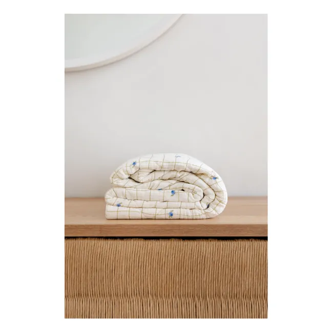 Couverture matelassée Blueberries en coton bio