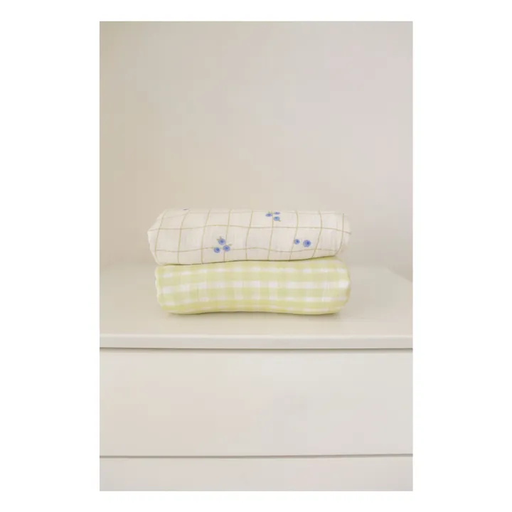 Lange d'emmaillotage Blueberries en coton bio- Image produit n°2