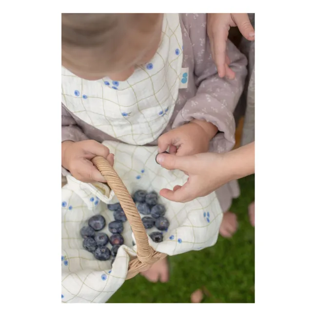 Bavoirs bandana Blueberries en coton bio - Set de 3
