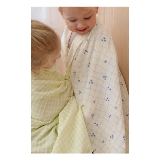 Lange d'emmaillotage Blueberries en coton bio