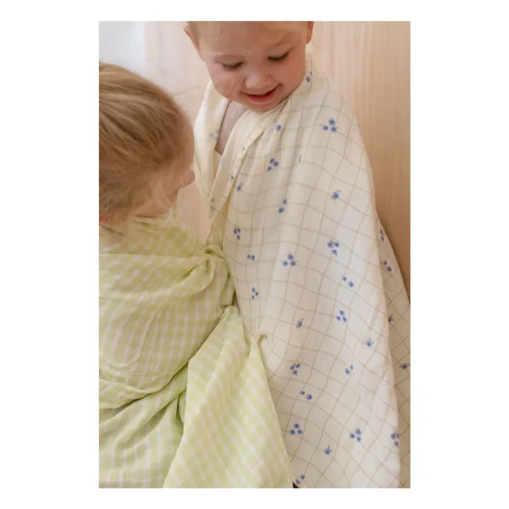 Lange d'emmaillotage Blueberries en coton bio- Image produit n°0