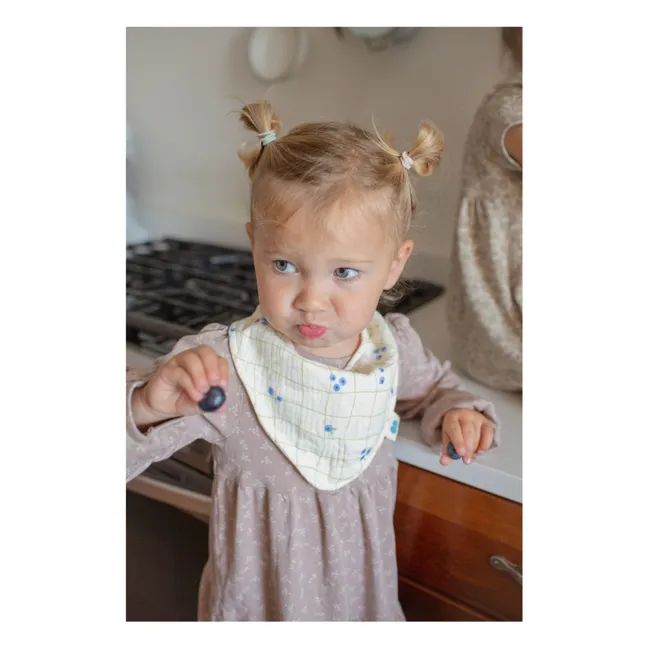 Blueberries bandana bibs in organic cotton - Set of 3