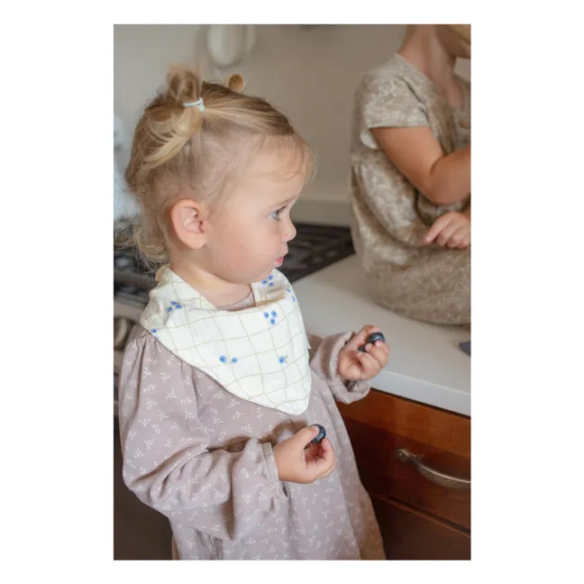 Blueberries bandana bibs in organic cotton - Set of 3
